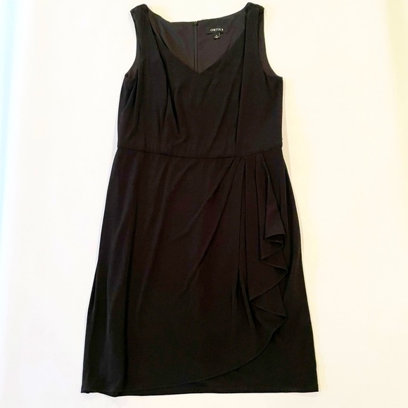 Chetta B Black Twist‎ Sleeveless Cocktail Dress - Picture 1 of 13